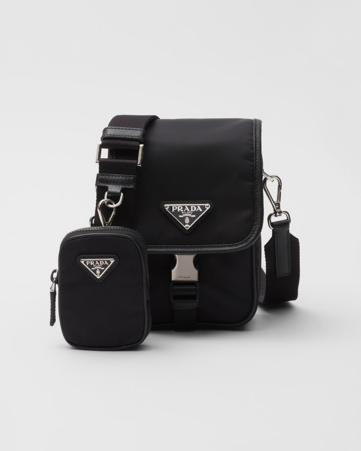 Prada Sac porté épaule en Re-Nylon et cuir Saffiano