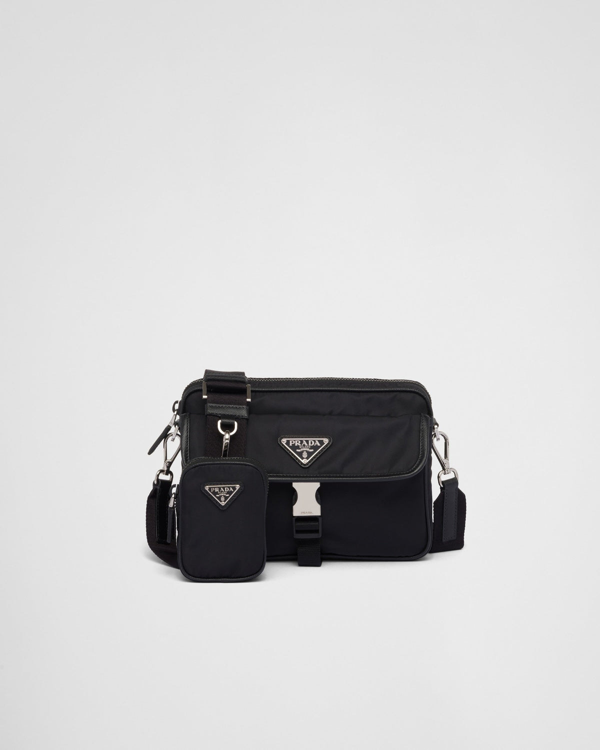 Prada Sac porté épaule en Re-Nylon et cuir Saffiano