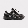 Asics GEL-1130 Black Pure Silver - Double Laces