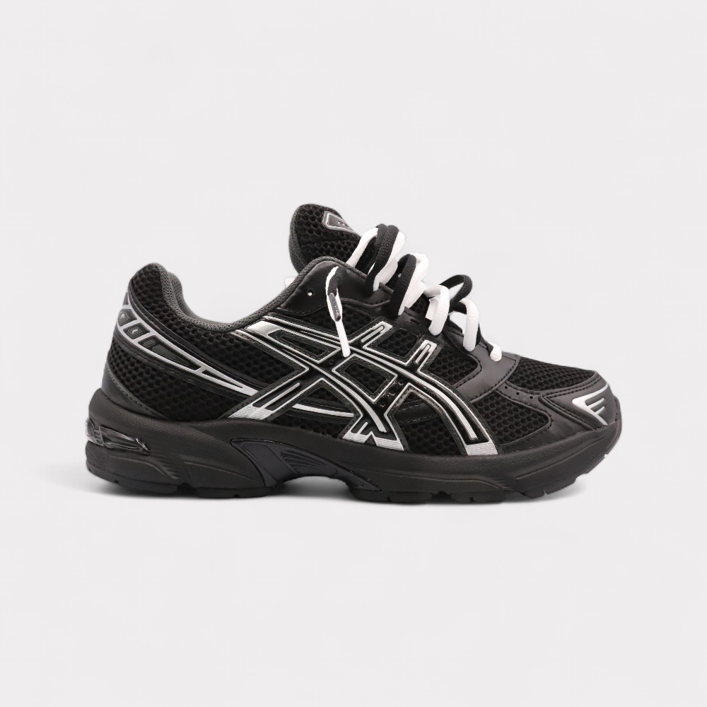 Asics GEL-1130 Black Pure Silver - Double Laces