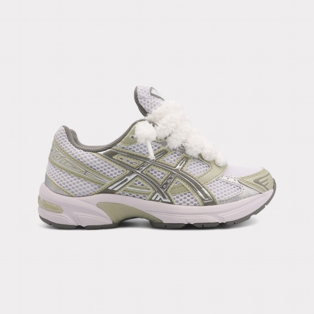 Asics GEL-1130 Dried Leaf Green - Fluffy Laces White