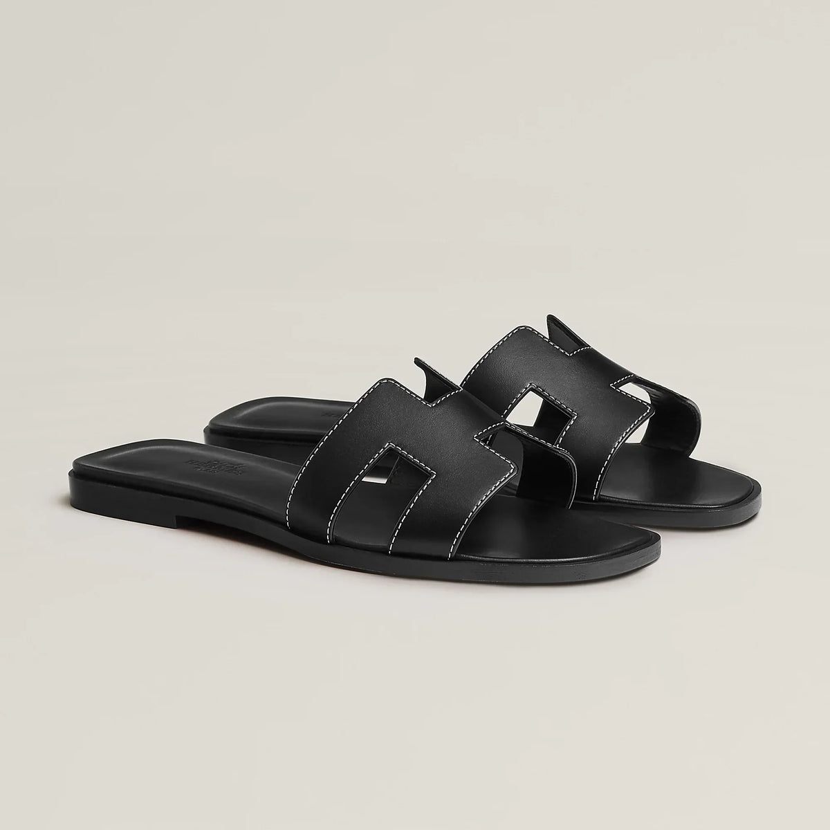 Hermès Sandales Oran Noir