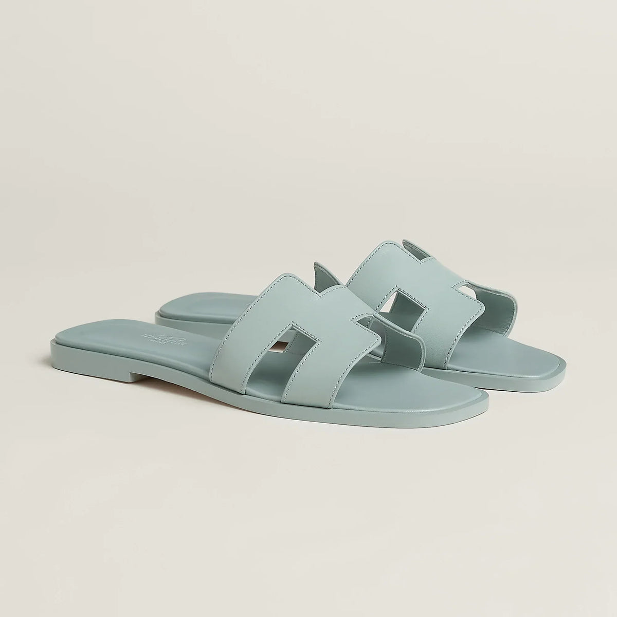 Hermès Sandales Oran Bleu Glacier