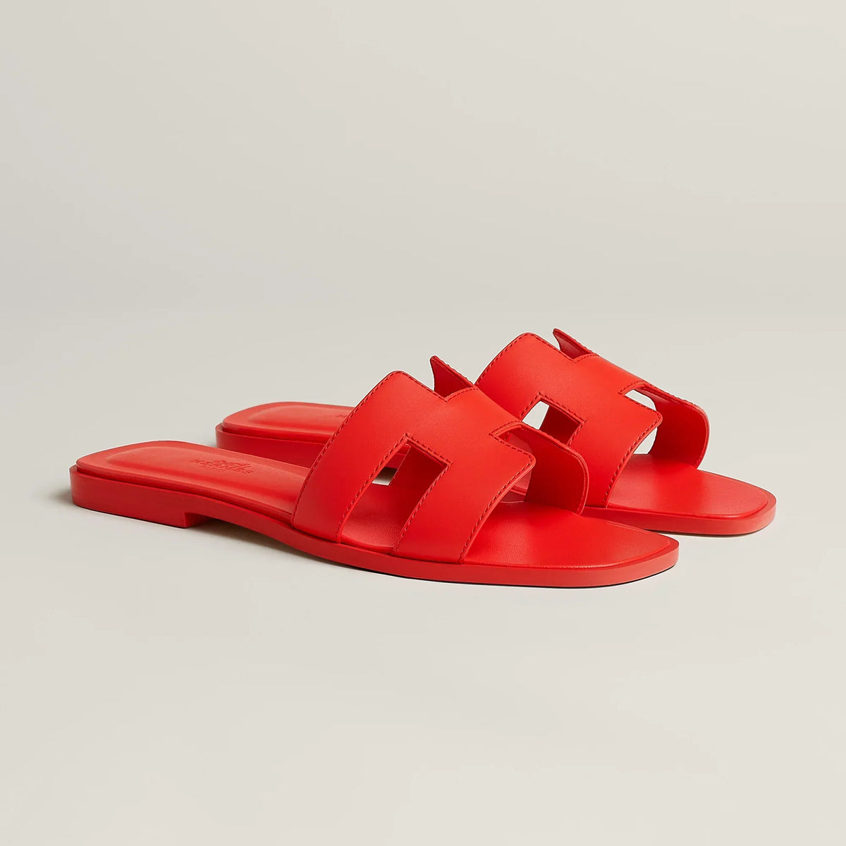 Hermès Sandales Oran Rouge