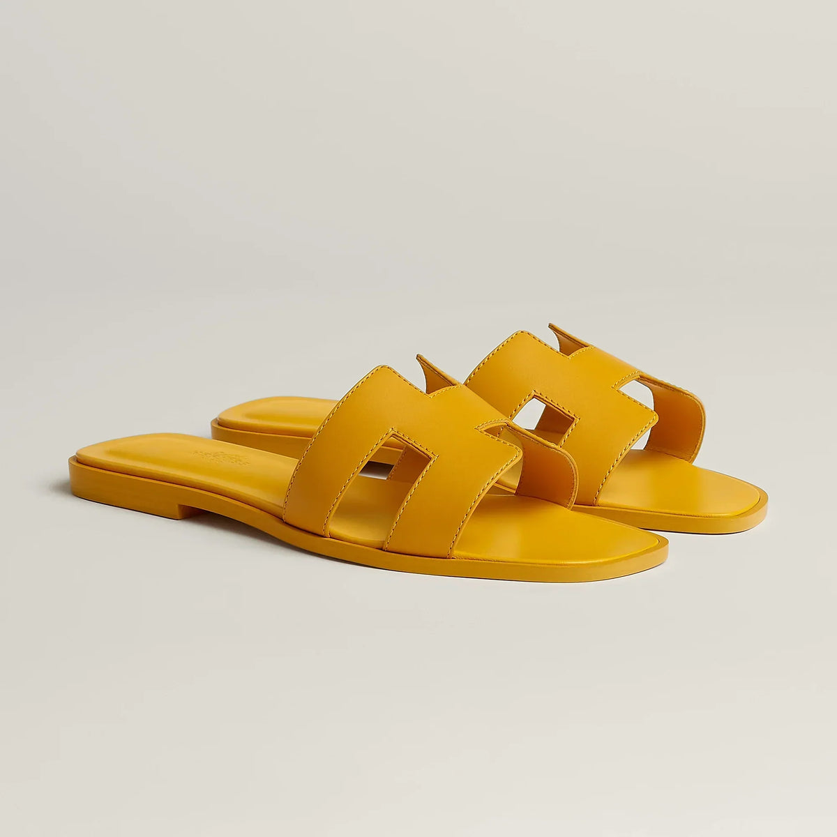 Hermès Sandales Oran Jaune Topaze