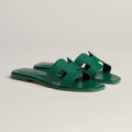 Hermès Sandales Oran Vert Oyat