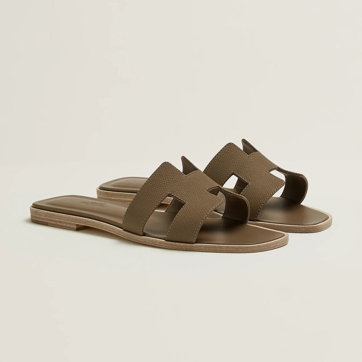 Hermès Sandales Oran Étoupe