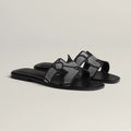 Hermès Sandales Oran Noir Cristal