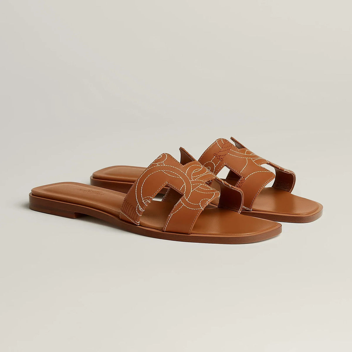 Hermès Sandales Oran Marron