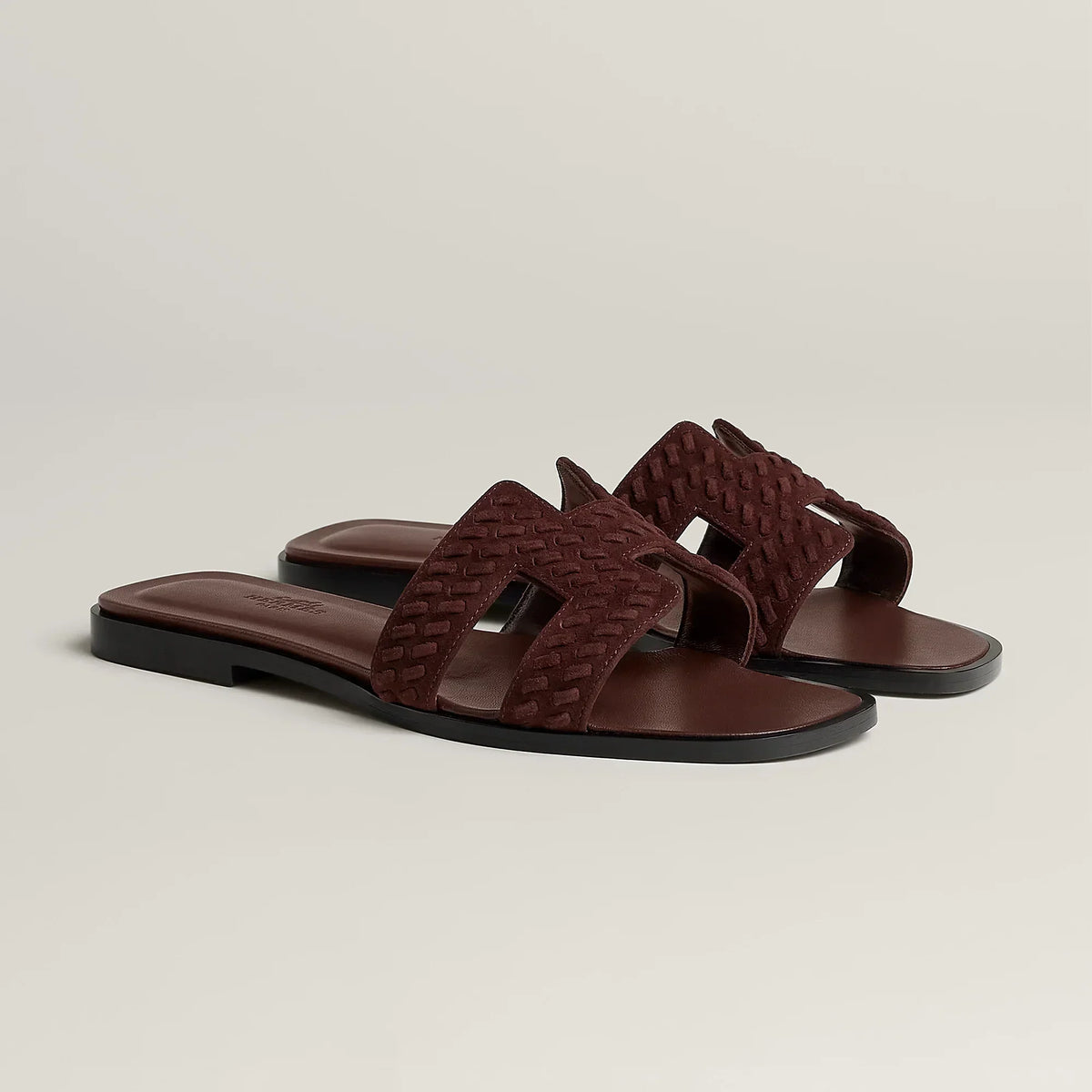 Hermès Sandales Oran Marron Palissandre