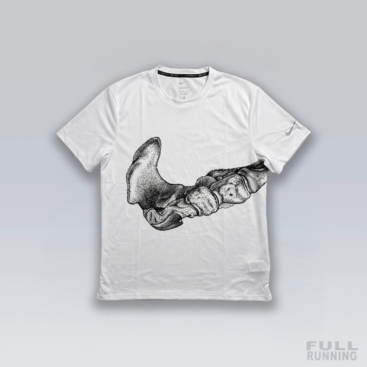 Nike T-shirt de Running Division Squelette "MILER" Blanc