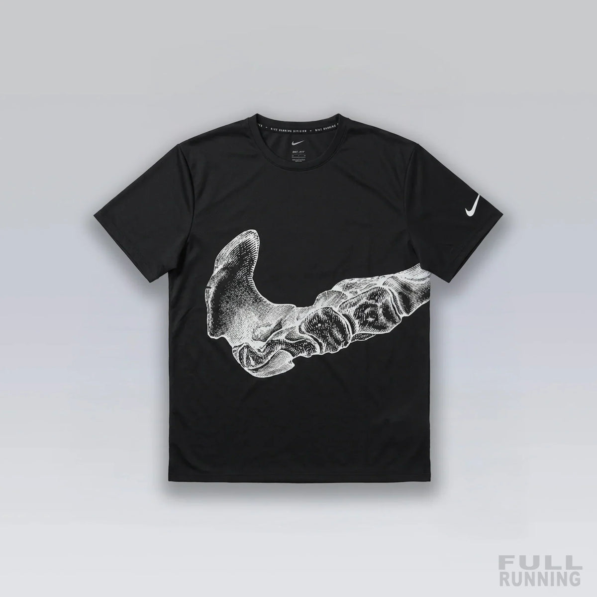 Nike T-shirt de Running Division Squelette "MILER" Noir